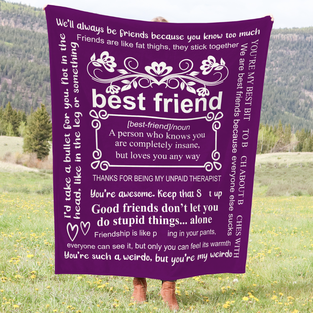 To My Best Friend Cozy Blanket