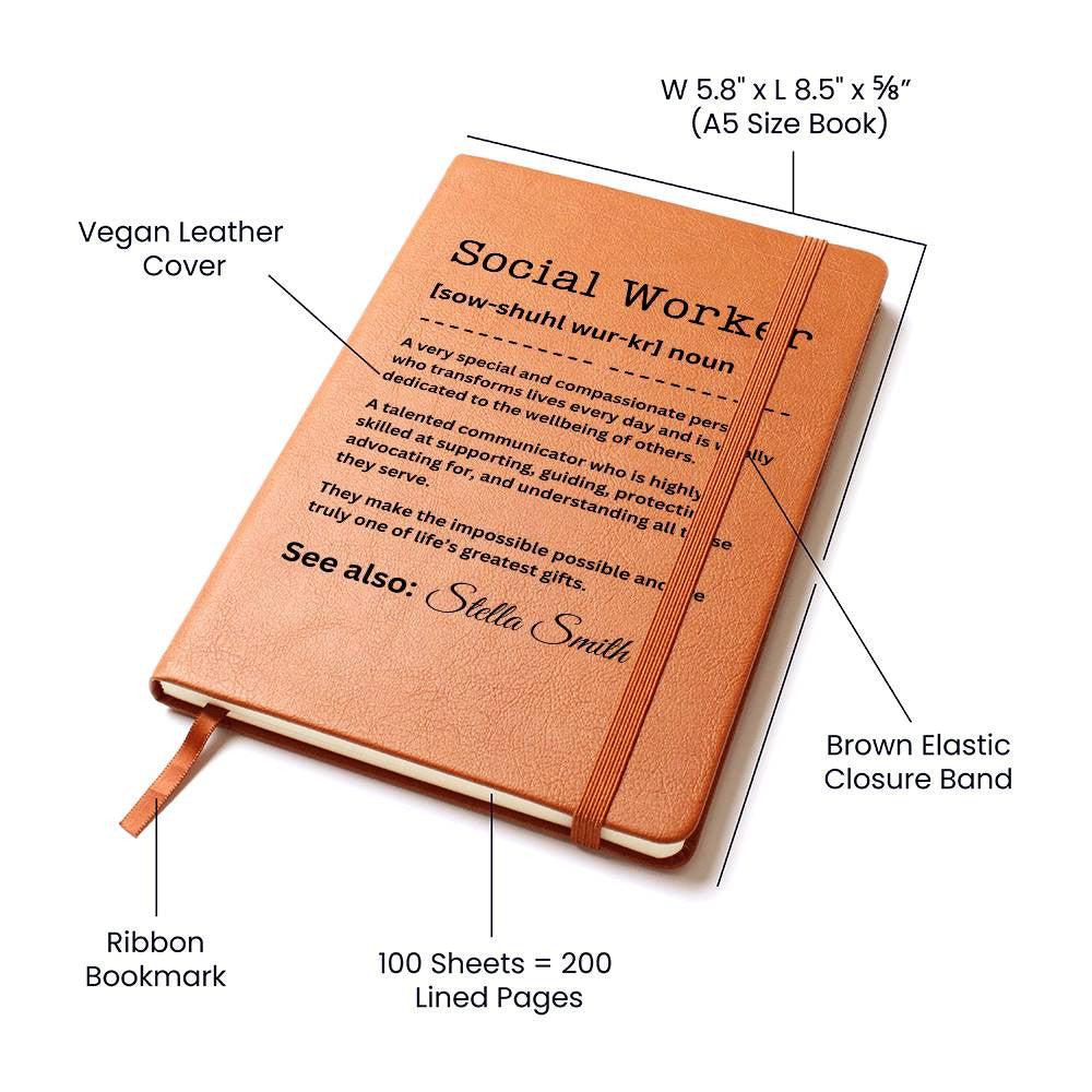 Personalized Journal - Social Worker Definition Gift