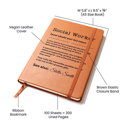 Personalized Journal - Social Worker Definition Gift