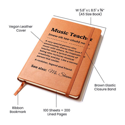 Personalized Journal - Music Teacher Definition