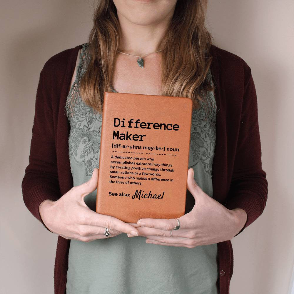 Personalized Journal - Difference Maker Journal, Definition Gift