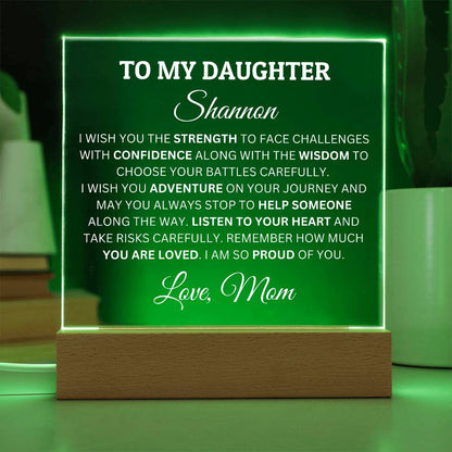 Personalized Acrylic Plaque For Daughter, To My Daughter, I Am Proud Of You Acrylic Plaque