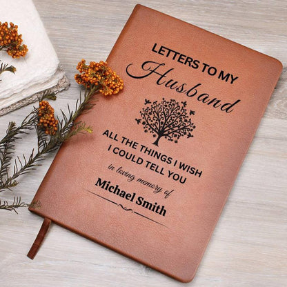 Personalized Journal - Loss of Husband Gift, Letters to Husband in Heaven