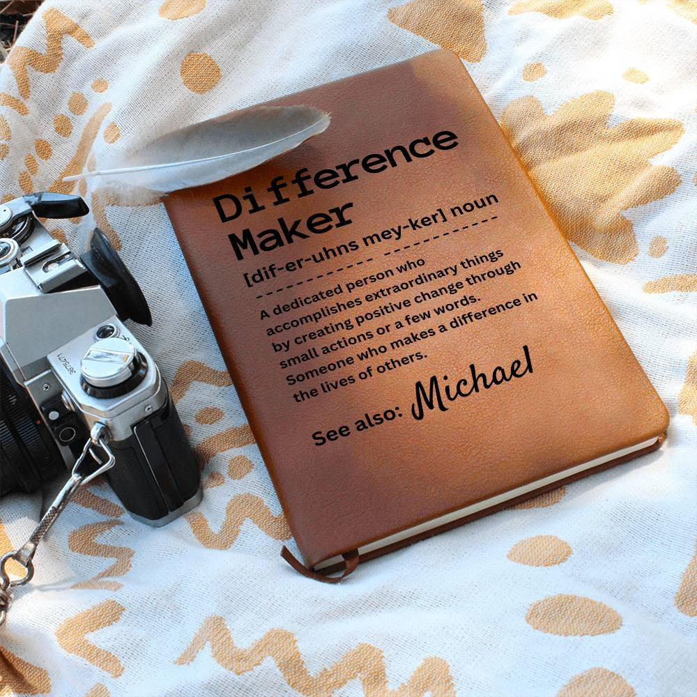 Personalized Journal - Difference Maker Journal, Definition Gift