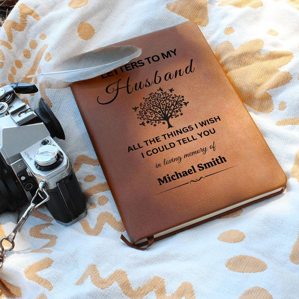 Personalized Journal - Loss of Husband Gift, Letters to Husband in Heaven