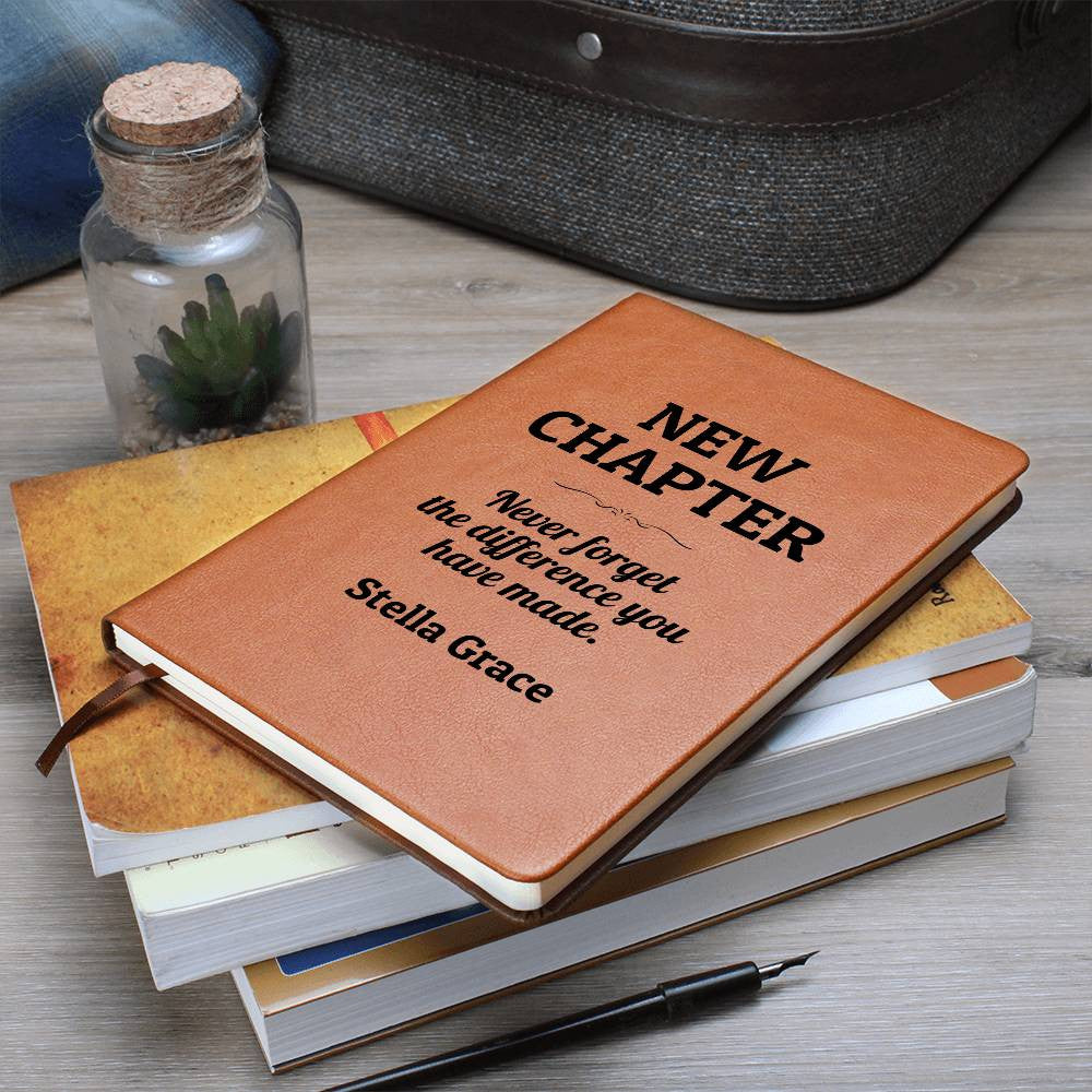 Personalized Journal Notebook - New Chapter, Never Forget The Difference You Made