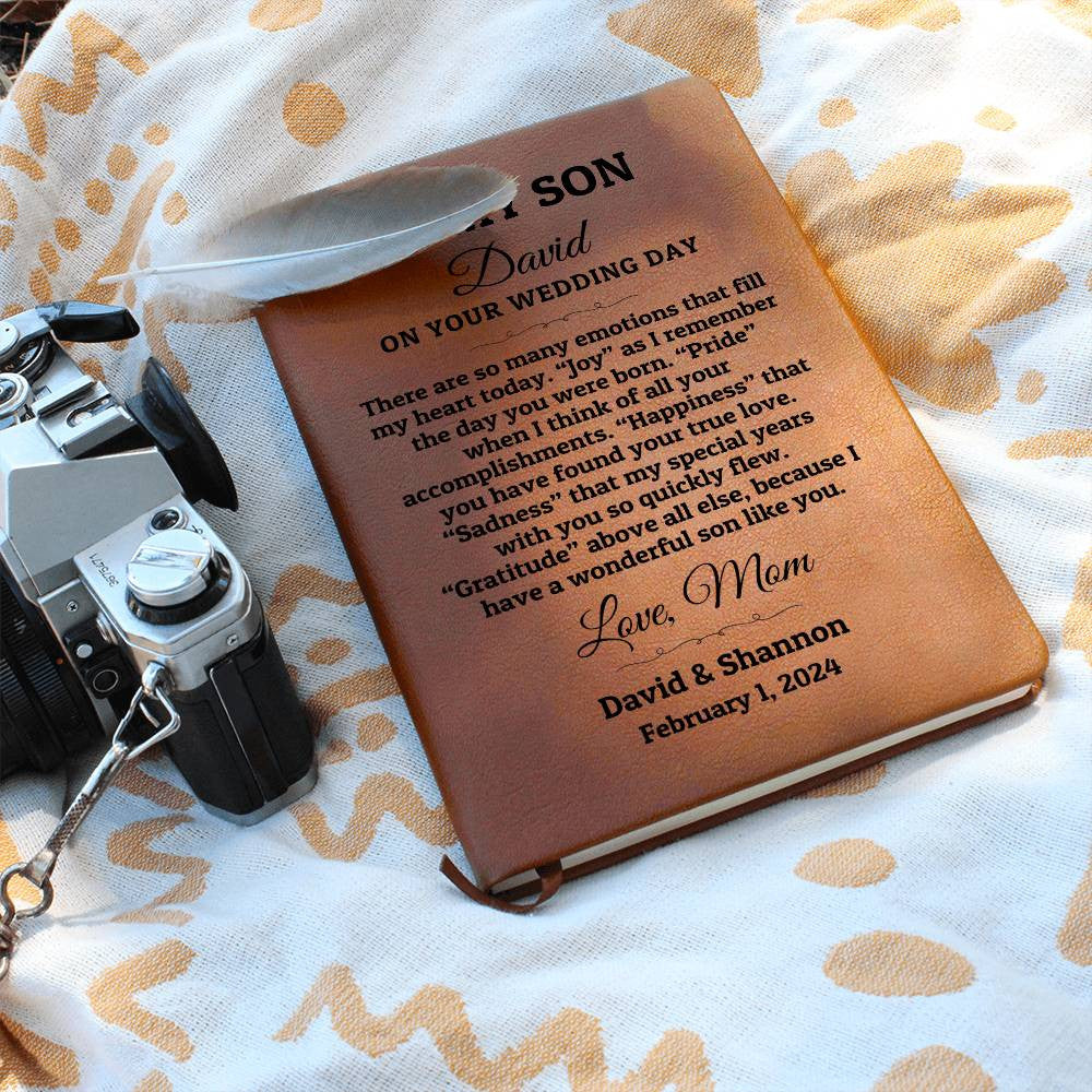 Personalized Journal For Son, To My Son On Wedding Day