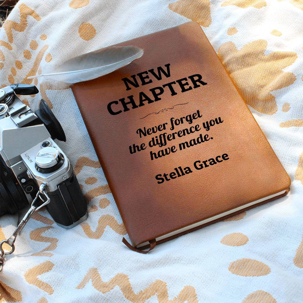 Personalized Journal Notebook - New Chapter, Never Forget The Difference You Made