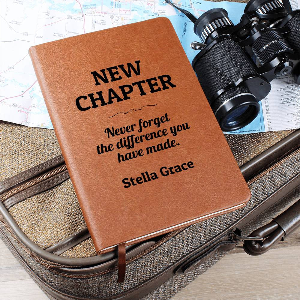 Personalized Journal Notebook - New Chapter, Never Forget The Difference You Made