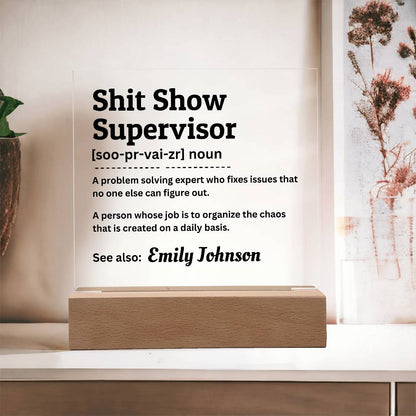 Personalized Supervisor Funny Acrylic Plaque, Funny Gift, Gag Gift