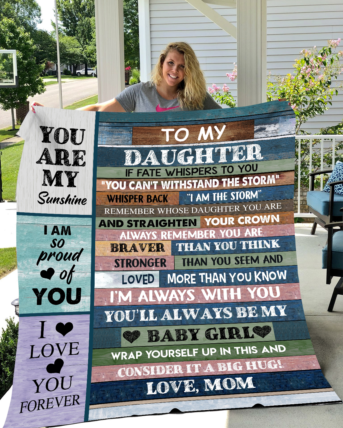 To My Daughter, You'll Always Be My Baby Girl, From Mom, Cozy Blanket