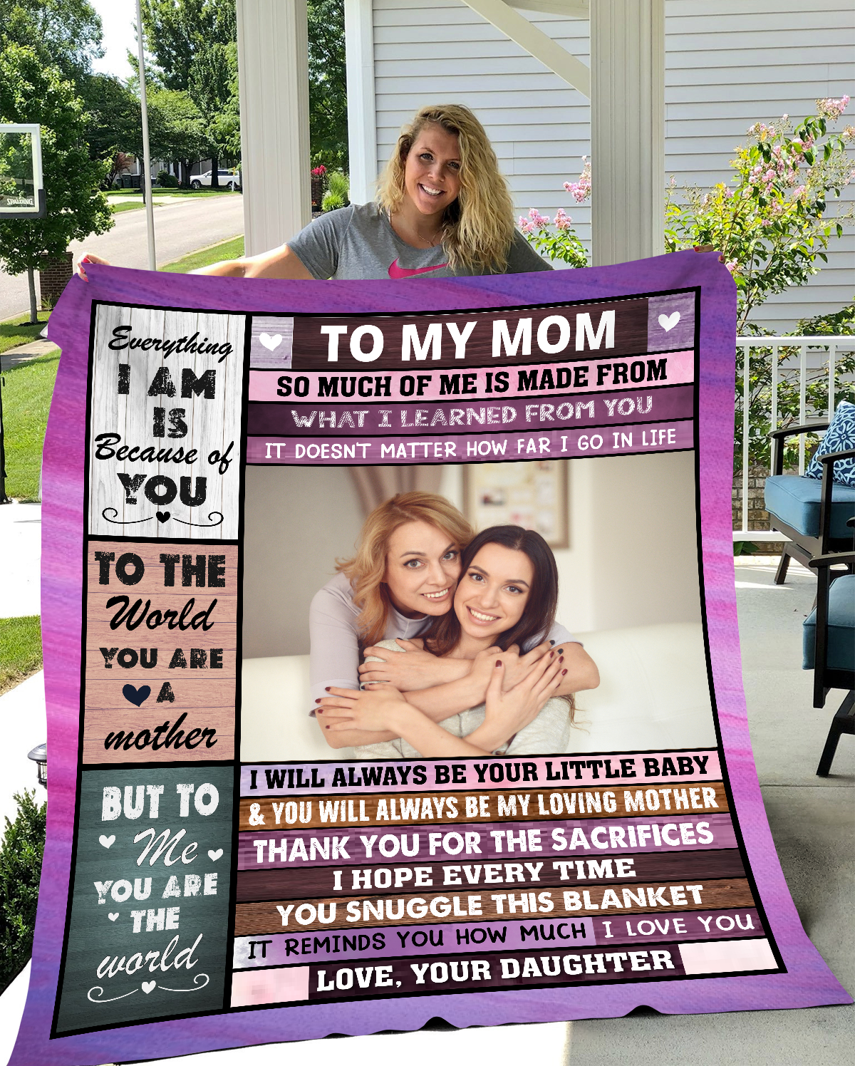 Personalized Blanket For Mom, I Will Always Be Your Little Baby