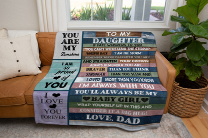 To My Daughter, You'll Always Be My Baby Girl, From Dad, Cozy Blanket