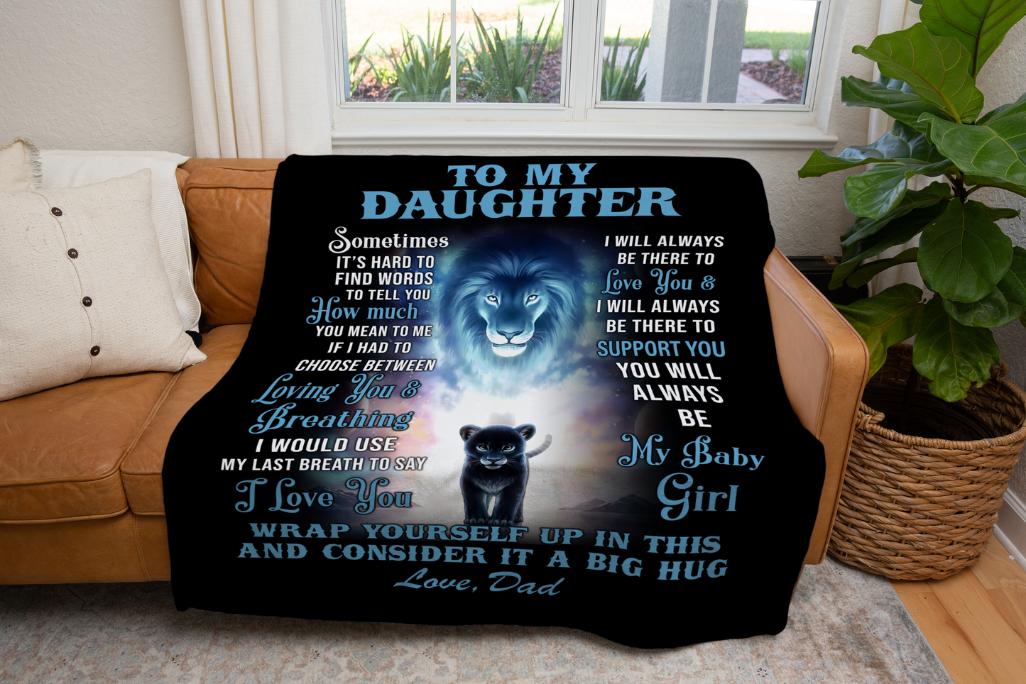 To My Daughter, I Will Always Be There To Love You, Cozy Blanket