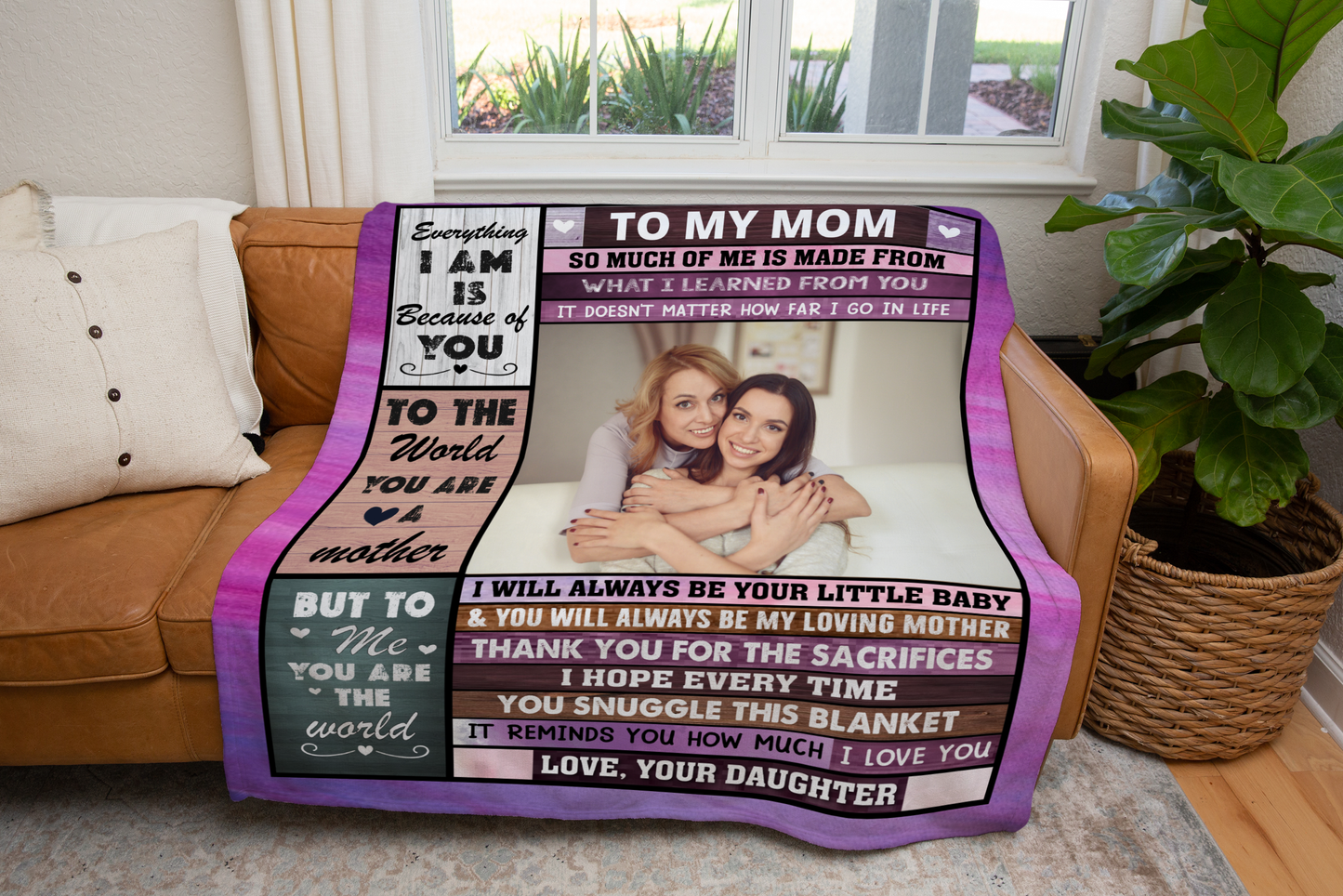 Personalized Blanket For Mom, I Will Always Be Your Little Baby