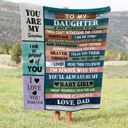 To My Daughter, You'll Always Be My Baby Girl, From Dad, Cozy Blanket