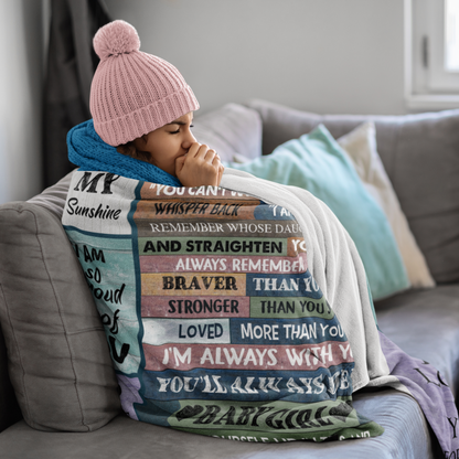 To My Daughter, You'll Always Be My Baby Girl, From Mom, Cozy Blanket