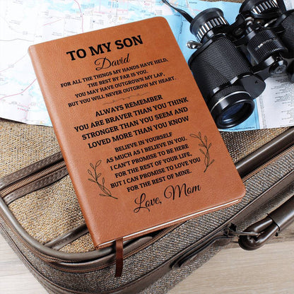 Personalized Journal For Son, Graduation Gift For Son