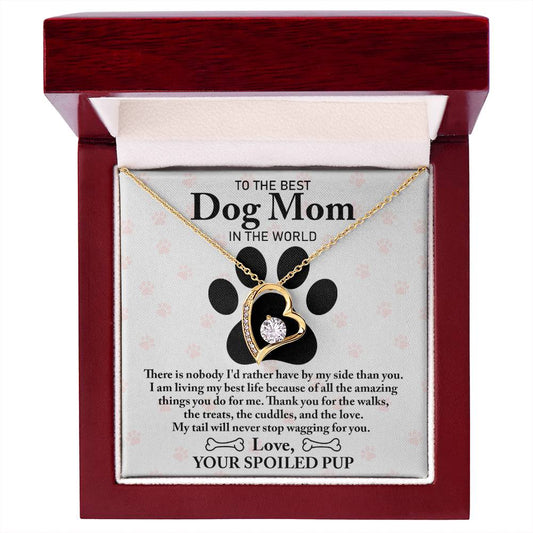 To The Best Dog Mom In The World | Forever Love Necklace