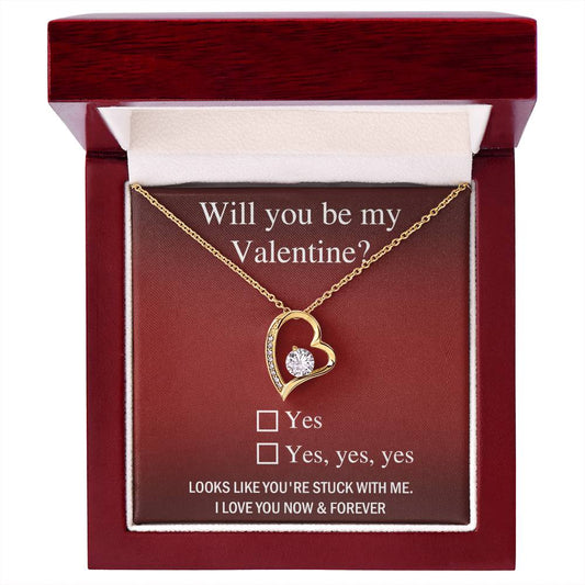 Will You Be My Valentine | Forever Love Necklace