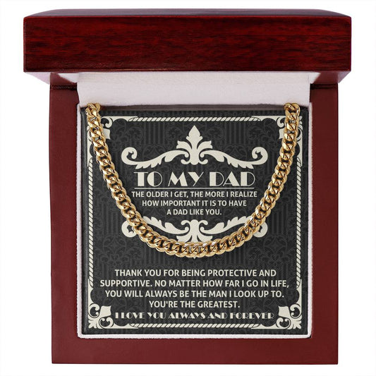 To My Dad, You're The Greatest | Cuban Link Chain