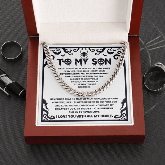 To My Son, I Love You With All My Heart | Cuban Link Chain