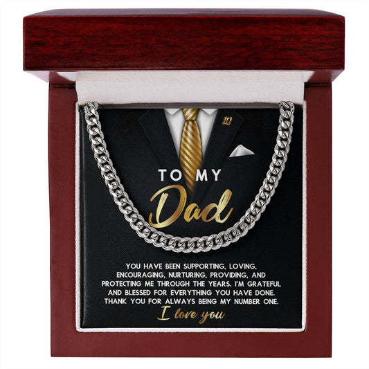 To My Dad, I Love You | Cuban Link Chain