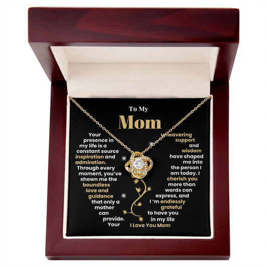 To My Mom, I'm Endlessly Grateful To Have You In My Life | Love Knot Necklace