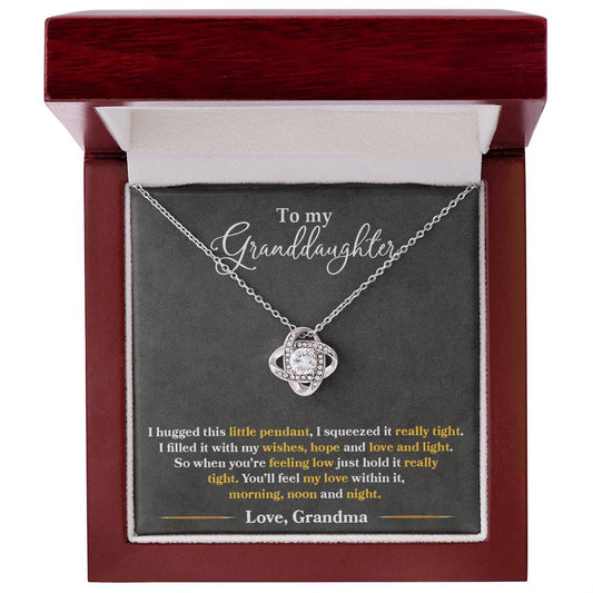 To My Granddaughter | Love Knot Necklace