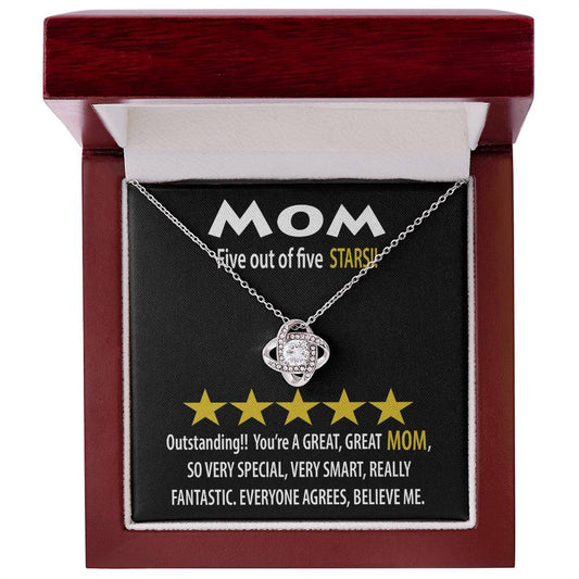 Mom, Five Out Of Five Stars | Love Knot Necklace