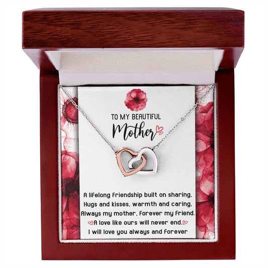 Always My Mother, Forever My Friend | Interlocking Hearts Necklace