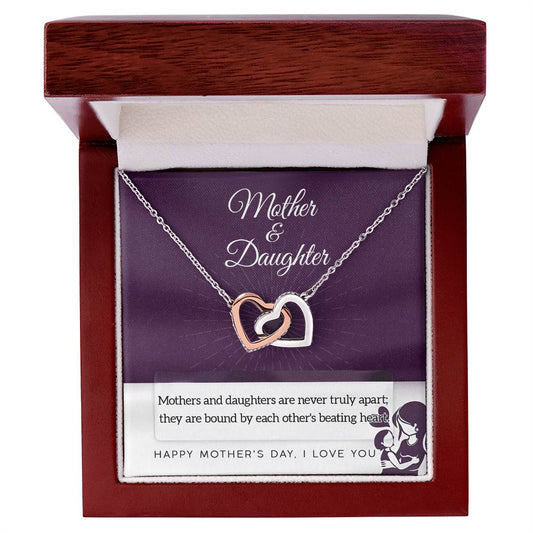 Mother And Daughter | Interlocking Hearts Necklace