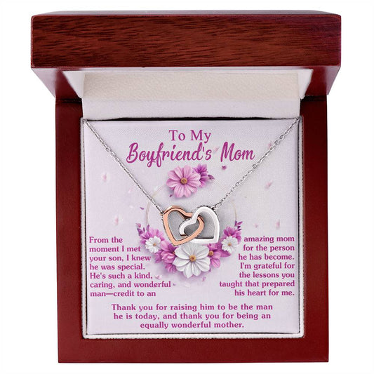 To My Boyfriend's Mom | Interlocking Hearts Necklace