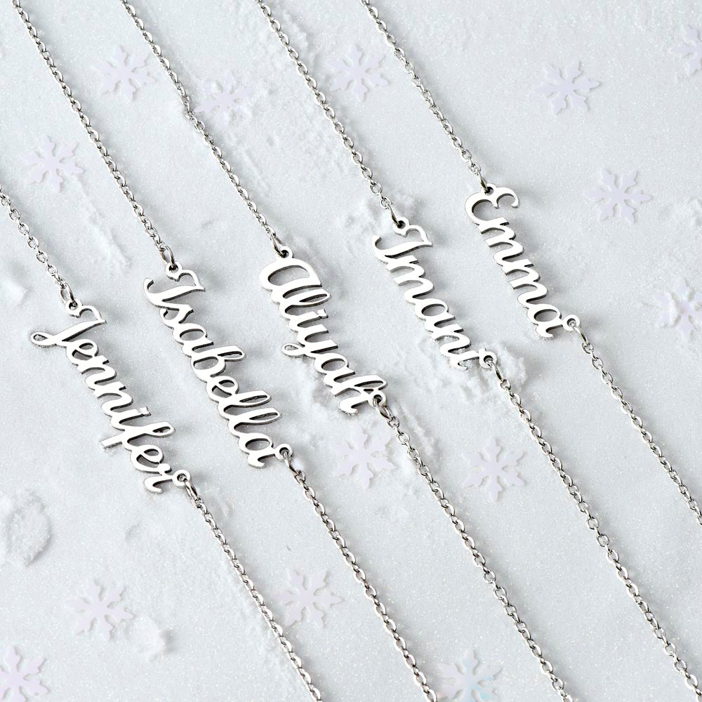 To My Beautiful Daughter, Laugh Love Live | Personalized Name Necklace