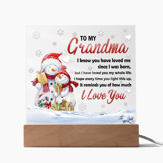 I Love You Grandma Acrylic Plaque | Night Light