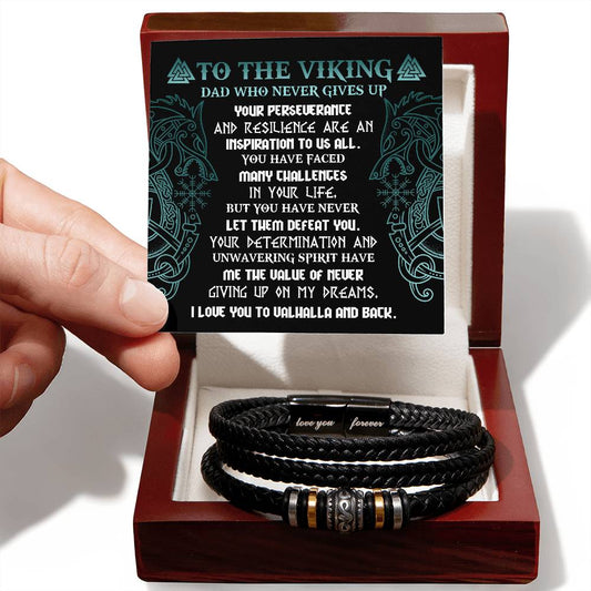 To The Viking Dad Who Never Gives Up | Bracelet