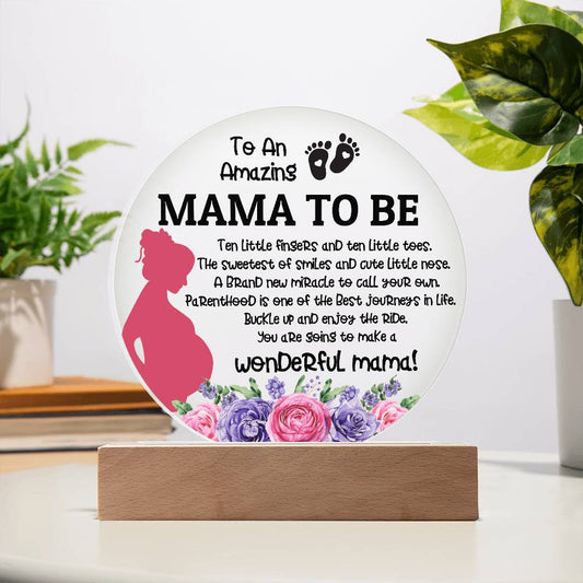 Mama To Be Acrylic Plaque | Night Light