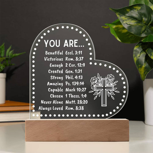 Bible Verse Acrylic Plaque | Night Light