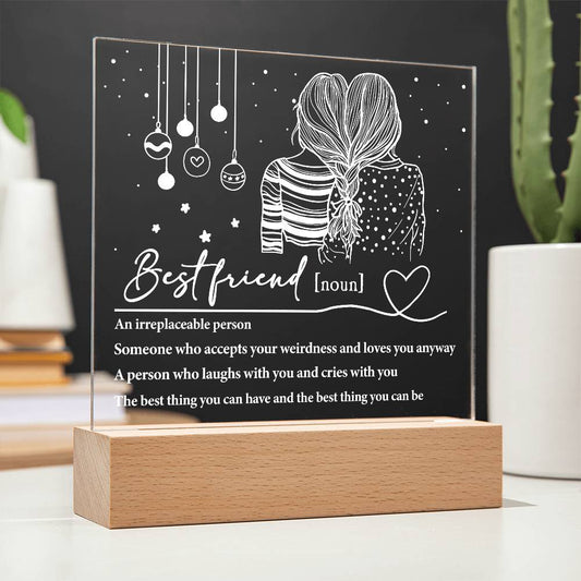 Best Friend Acrylic Plaque | Night Light