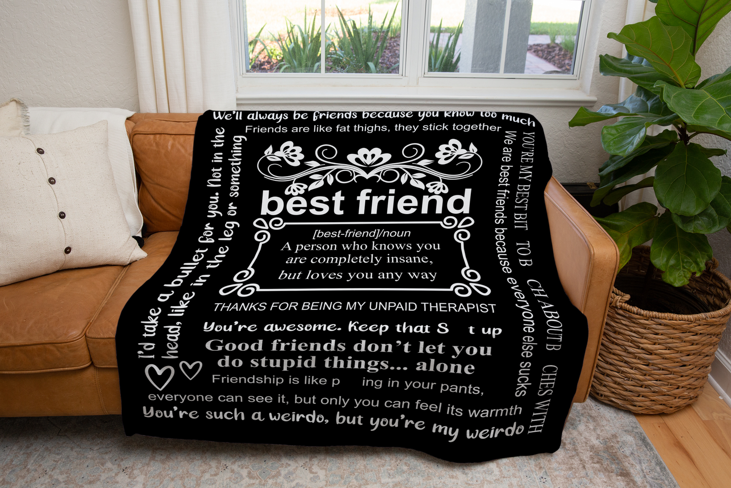 To My Best Friend Cozy Blanket