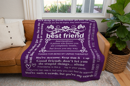 To My Best Friend Cozy Blanket