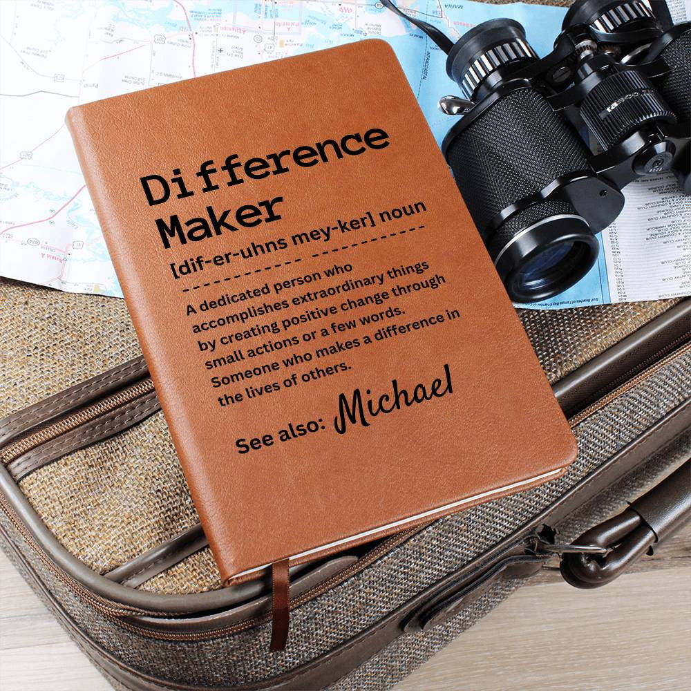 Personalized Journal - Difference Maker Journal, Definition Gift