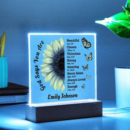 Personalized You Are Enough Acrylic Plaque