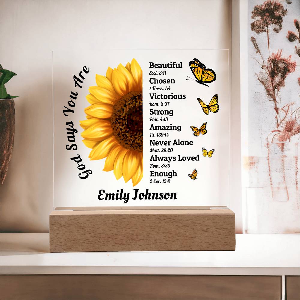 Personalized You Are Enough Acrylic Plaque