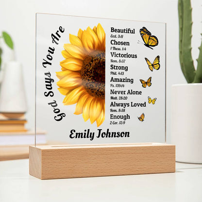 Personalized You Are Enough Acrylic Plaque