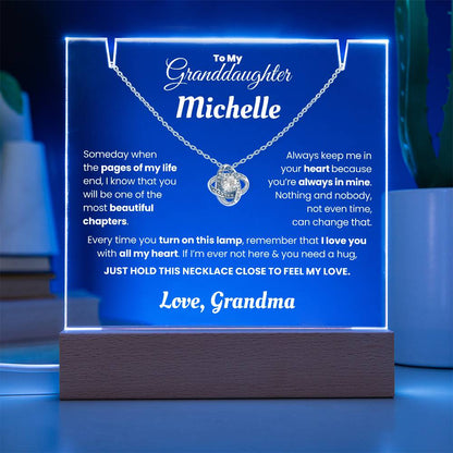 Personalized Keepsake Acrylic With Necklace For Granddaughter