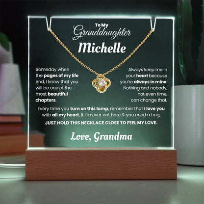 Personalized Keepsake Acrylic With Necklace For Granddaughter