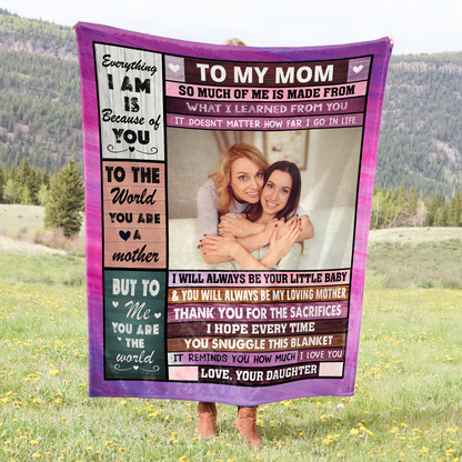 Personalized Blanket For Mom, I Will Always Be Your Little Baby