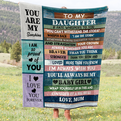 To My Daughter, You'll Always Be My Baby Girl, From Mom, Cozy Blanket