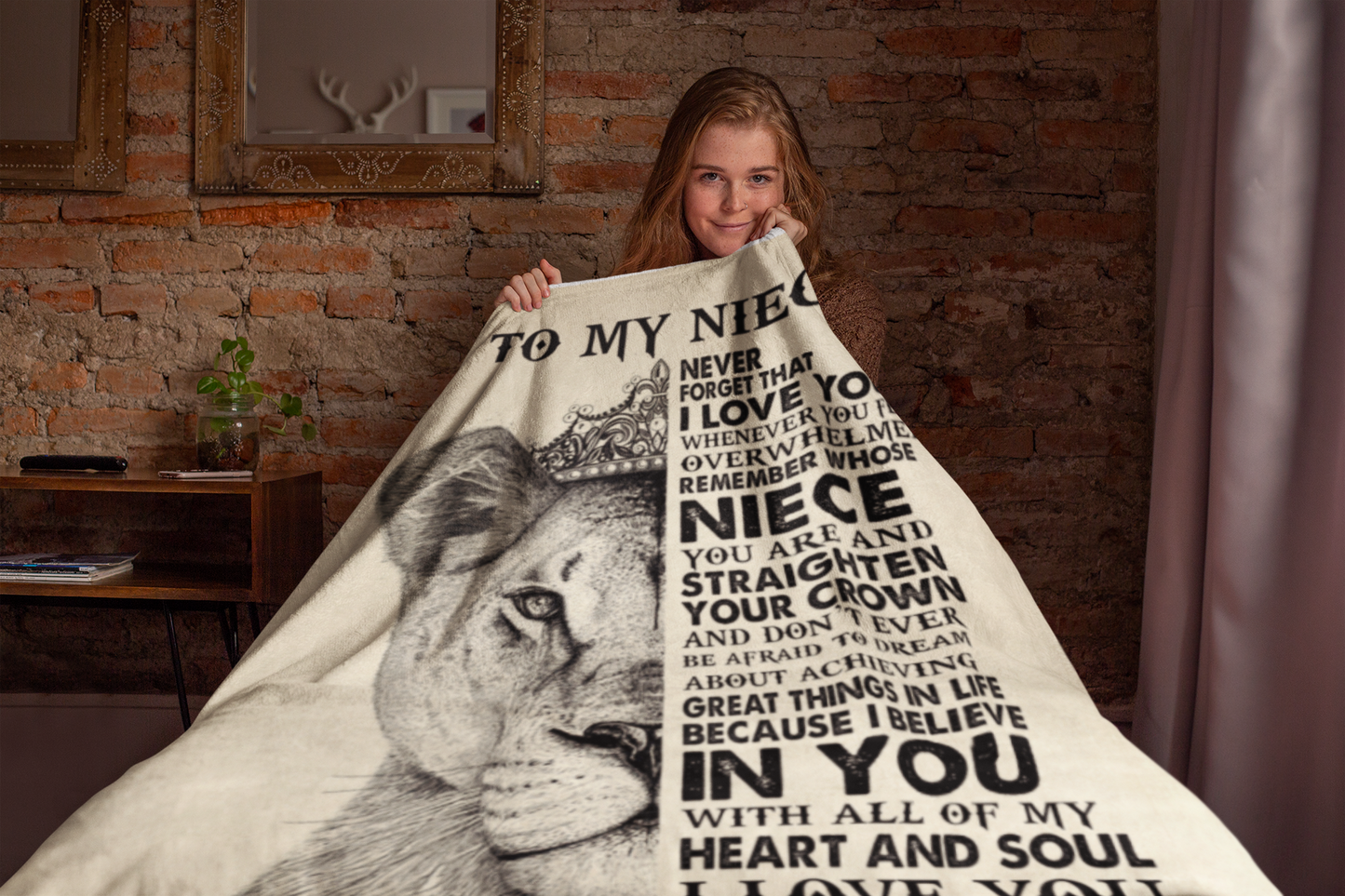 To My Niece I Love You To The Moon and Back Cozy Blanket